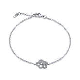 Diamond Open Peony Flower Bracelet - Dracakis Jewellers